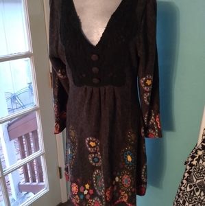 Boho sweater dress